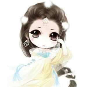 超萌大眼Q版古风女生头像 14张高清可爱素材合集