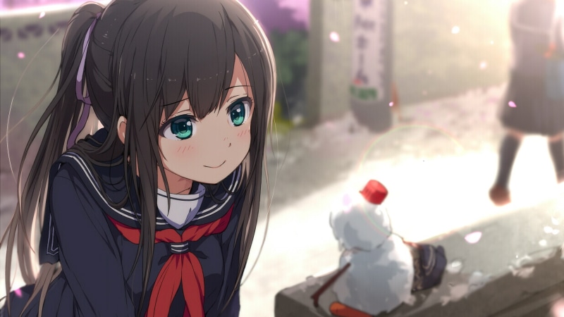 冬日校园少女壁纸合集