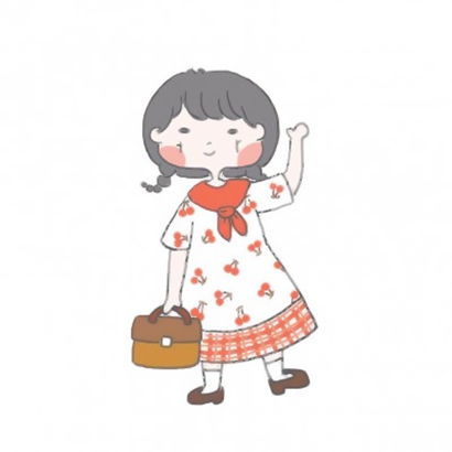 9张简约可爱女生手绘头像 适合当QQ头像的高清图