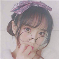 戴圆框眼镜的可爱韩系女生QQ头像 15张合集