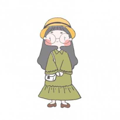 9张简约可爱女生手绘头像 适合当QQ头像的高清图