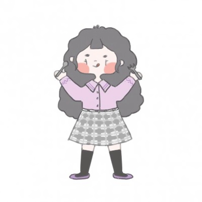 9张简约可爱女生手绘头像 适合当QQ头像的高清图