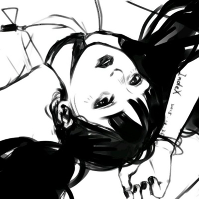 23张高清黑白款！霸气冷酷风女生漫画QQ头像