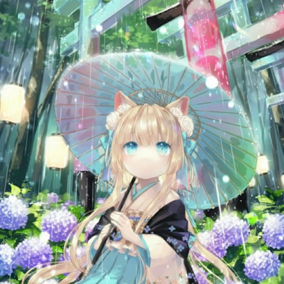 13张高清古风动漫撑伞女生头像 氛围感拉满