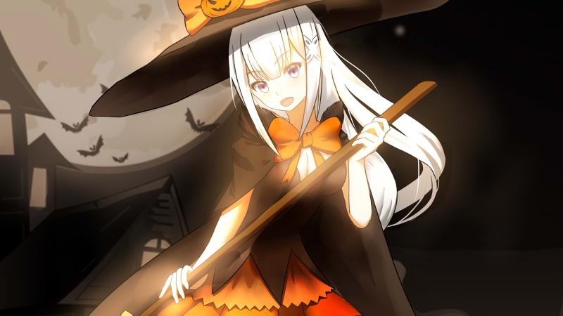 万圣节动漫风女巫主题壁纸合集