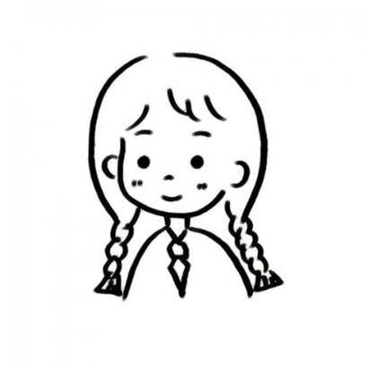 10张高清可爱动漫简笔女头 女生头像合集