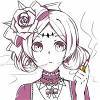 23张复古风二次元抽烟女生头像 氛围感拉满