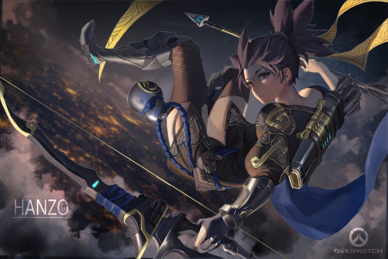 守望先锋性转岛田半藏 4K动漫壁纸