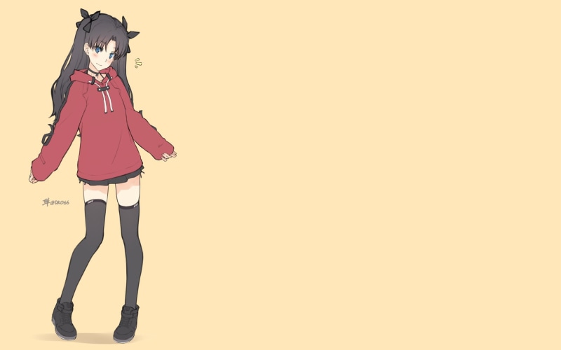 绝对领域卫衣壁纸合集！型月少女的清爽氛围感