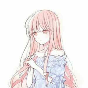 14张高清简约款 长发女生二次元动漫头像合集