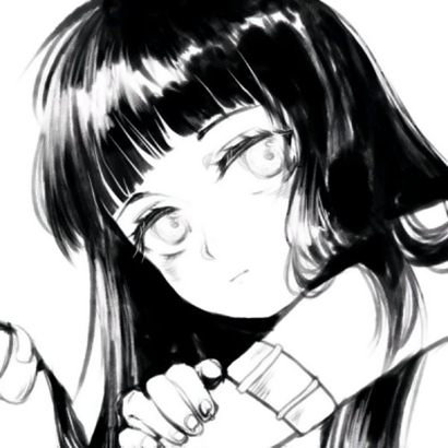 23张高清黑白款！霸气冷酷风女生漫画QQ头像