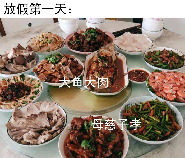 放假回家的我，状态简直和这套表情包一模一样