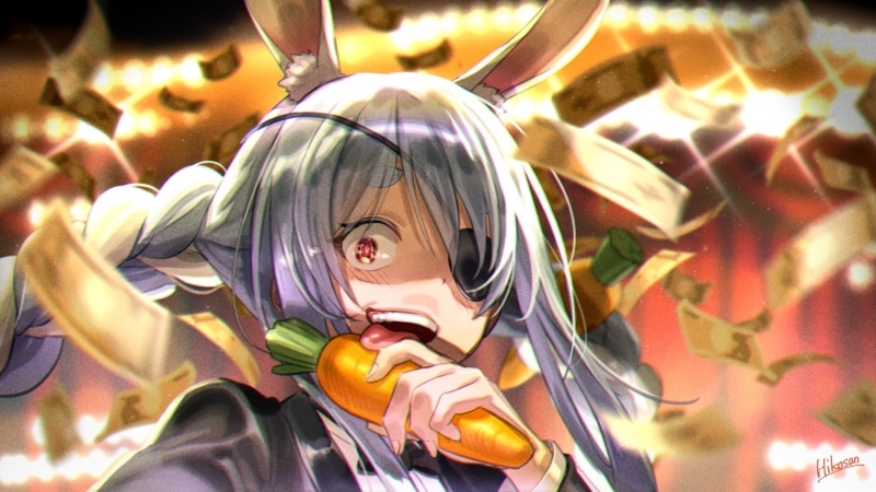 Hololive兔耳金发美少女壁纸合集