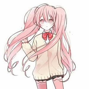 14张高清简约款 长发女生二次元动漫头像合集