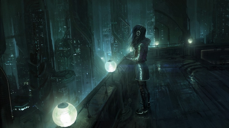 赛博朋克风4K动漫都市壁纸 收藏级高清图