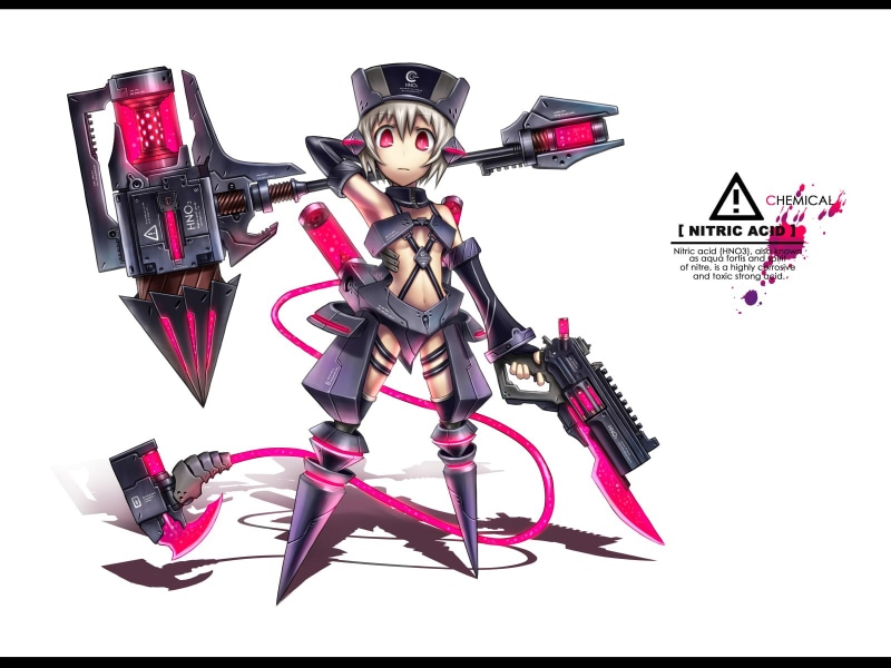 动漫风锤子女士高清插画壁纸