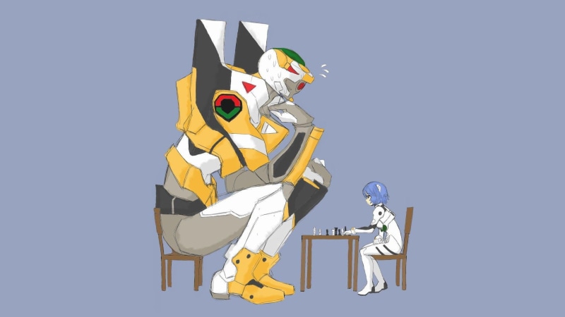 5K高清新世纪福音战士明日香绫波丽手机壁纸