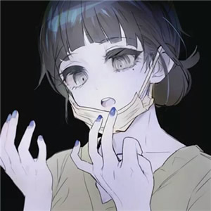 冷酷感拉满！12张高清黑化动漫少女头像合集