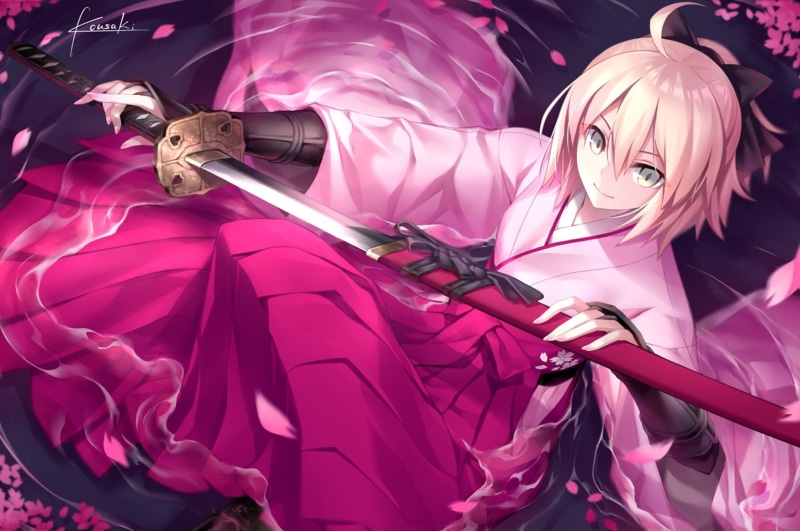 Fate系列绝美壁纸合集 粉发少女持刀氛围感拉满