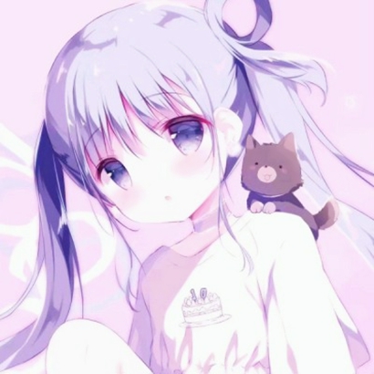 浅粉色系可爱动漫女生头像合集 17张高清图分享