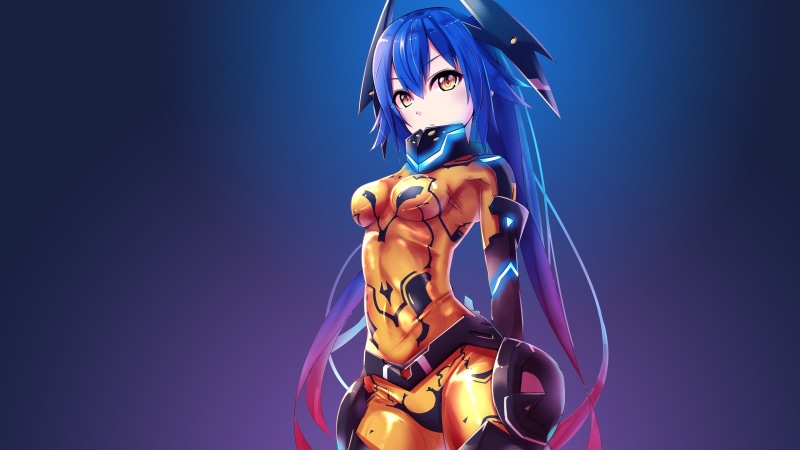 《梦幻之星Online2 蓝长发少女库娜高清壁纸合集》