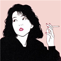 23张复古风二次元抽烟女生头像 氛围感拉满