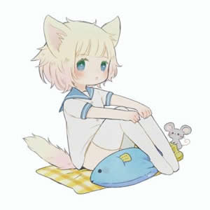 软萌猫耳少女动漫头像 20张高清可爱萌图合集