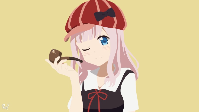 辉夜大小姐想让我告白绝美壁纸 蓝眼少女氛围感拉满