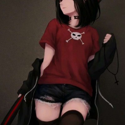 11张高清黑暗系二次元女生头像 氛围感拉满