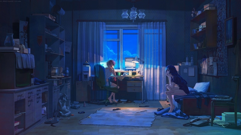 宅女深夜房间里的超绝动漫壁纸合集