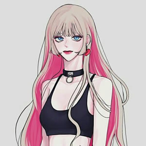 16张现代高冷美女手绘素描头像 高清好看的女生头像素材