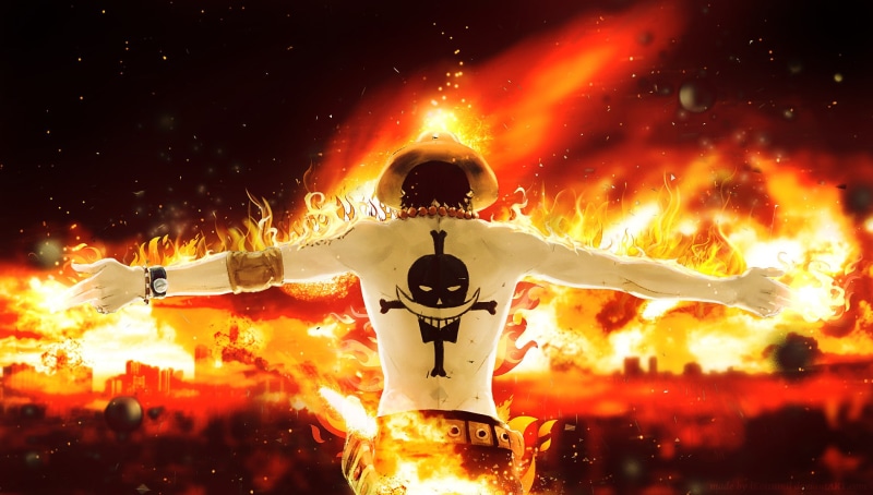 海贼王艾斯火焰壁纸太绝了！720P高清氛围感拉满