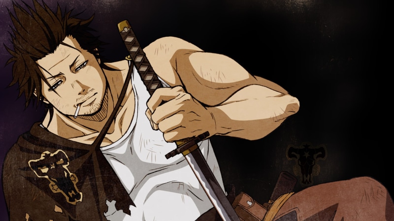 黑色五叶草动漫壁纸 夜见介大高清1080P资源