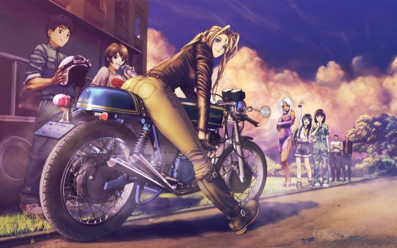 我的女神贝露丹迪 cafe racer 风格动漫少女高清壁纸