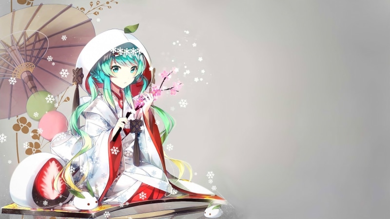 初音未来等VOCALOID少女的圣诞氛围感壁纸合集