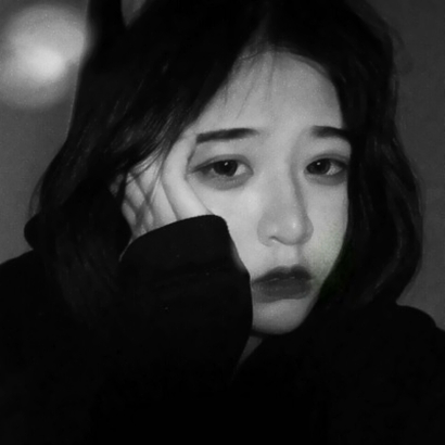 12张高清丧系黑白真人女生头像，氛围感拉满