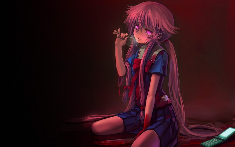 病娇少女的暗黑美学！未来日记我妻由乃高清壁纸合集