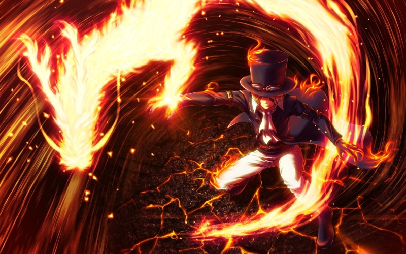 海贼王萨博火焰名场面高清壁纸合集