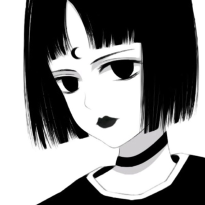 23张高清黑白款！霸气冷酷风女生漫画QQ头像