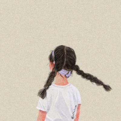 9张超绝手绘女生背影头像 氛围感直接拉满