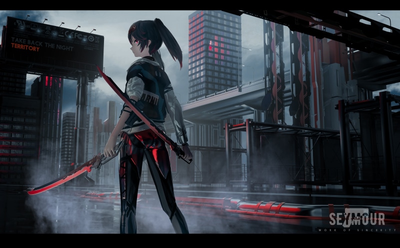 战双帕弥什动画版4K壁纸！赛博少女与摩托的硬核美学