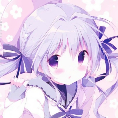 浅粉色系可爱动漫女生头像合集 17张高清图分享