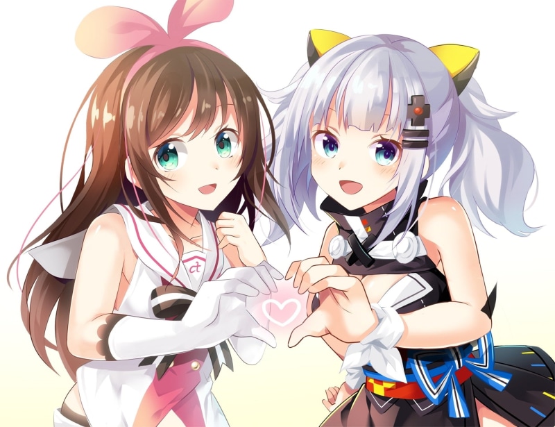 AI虚拟主播跨界联动壁纸分享！爱酱、辉夜月都来了