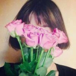 六组短发女生捧花遮脸头像图 适合当微信QQ头像