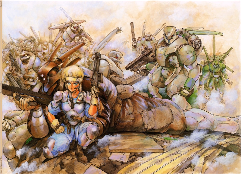 赛博朋克风战斗漫画壁纸！苹果核战记科幻高清2K壁纸