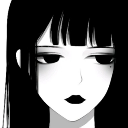 23张高清黑白款！霸气冷酷风女生漫画QQ头像