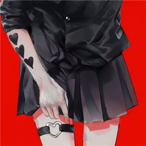 冷酷感拉满！12张高清黑化动漫少女头像合集