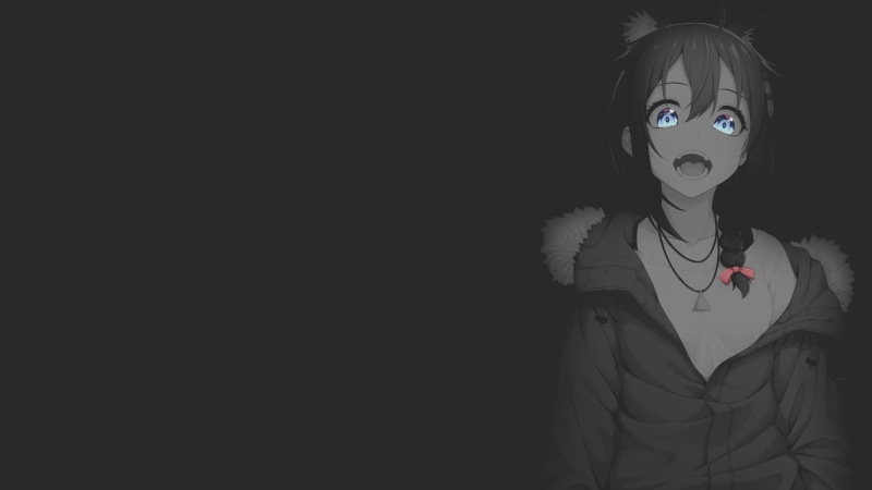 舰娘时雨深夜猫耳壁纸 红蓝氛围感拉满