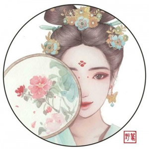 14张高清手绘古风闺蜜头像 氛围感拉满的古风美人头像