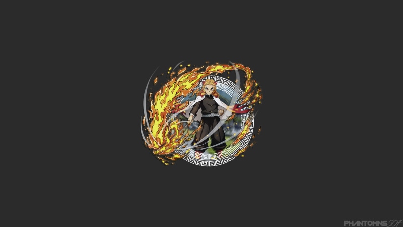 鬼灭之刃炎柱极简风壁纸合集